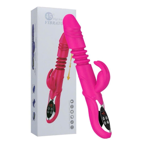 Dương vật giả phát nhiệt Rabbit Vibrators LCD 45 độ