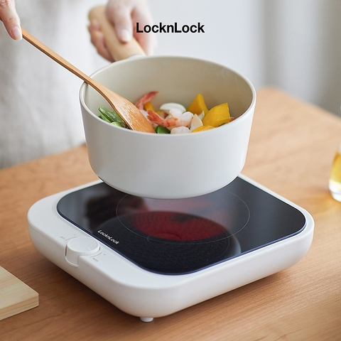 EJI136IVY Bếp hồng ngoại mini Locknlock Mini infrared cooker 220V, 50Hz, 1300W - Màu ngà