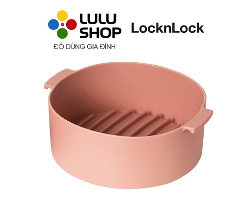 CKB003PIK – KHAY SILICONE dành cho nồi chiên không dầu và lò vi sóng LnL, 210x185x70mm – Màu hồng