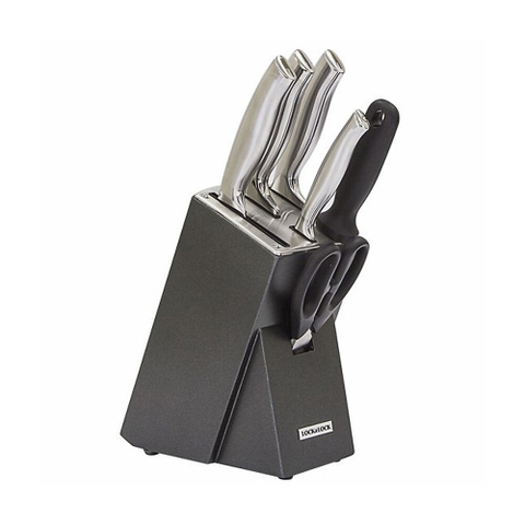 CKK301 - Bộ dao 7 món L&L, thép không gỉ (4 dao,1 kéo,1 đồ mài,1 hộp đựng dao) - Màu đen