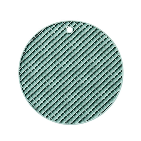 CKT218MIT-Miếng lót nồi hình tròn kiểu tổ ong-Màu xanh bạc hà