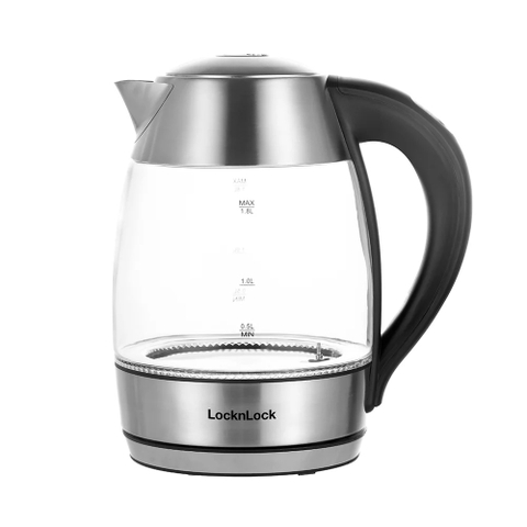 EJK341 - Ấm đun nước dùng điện bằng thủy tinh, hiệu Lock&Lock 1.8L, 220-240V, 50/60Hz, 1850-2200W
