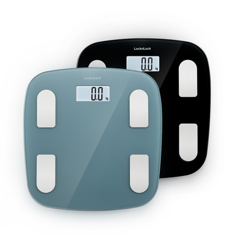 ENC541BLU - Cân sức khỏe điện tử Locknlock Body fat scale 310x300x21mm, 180kg - Màu xanh