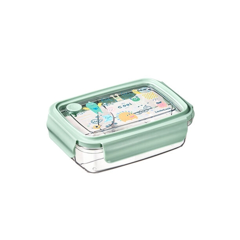 LCB501MIT - Hộp cơm 3 ngăn trong suốt LocknLock - 750ML - Màu xanh mint - CN - 24