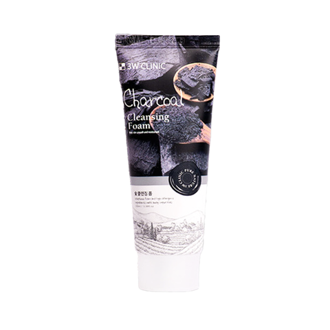 Sữa rửa mặt Chiết Xuất Than hoạt tính -3W Clinic Charcoal Water Cleansing Foam