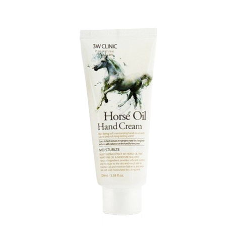 Kem Dưỡng Da Tay Dầu Ngựa 3W Clinic Horse Oil Hand Cream (100ml)