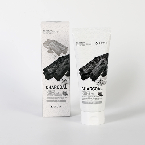 Gel Tẩy Tế Bào Chết Body Chiết Xuất Than Hoạt Tính – Charcoal Perfect Peeling Gel ECOSY TTBTHT180 - 180ML