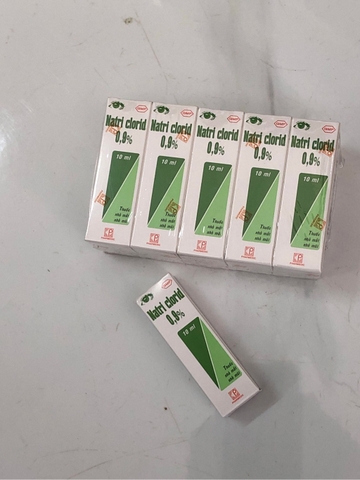 Nước muối Natri clorid nhỏ mắt mũi