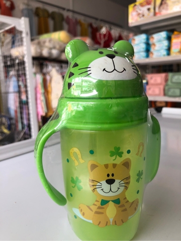 bình nước ống hút tay cầm rabbit 360ml