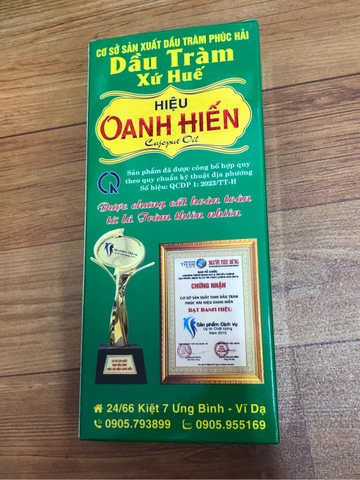 dầu tràm oanh hiến xanh