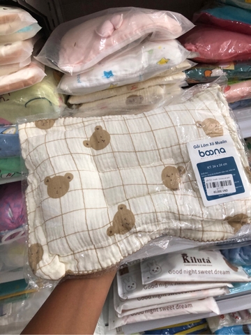 gối lõm muslin boona sơ sinh