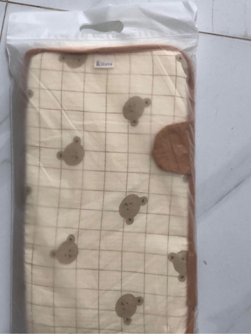 gối cao su thông hơi muslin tai gấu