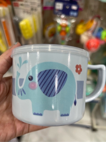 ca uống cốc nước sợi tre có nắp đậy honper in hình thú