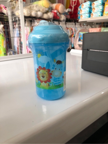 bình nước ống hút dây đeo rabbit 300ml