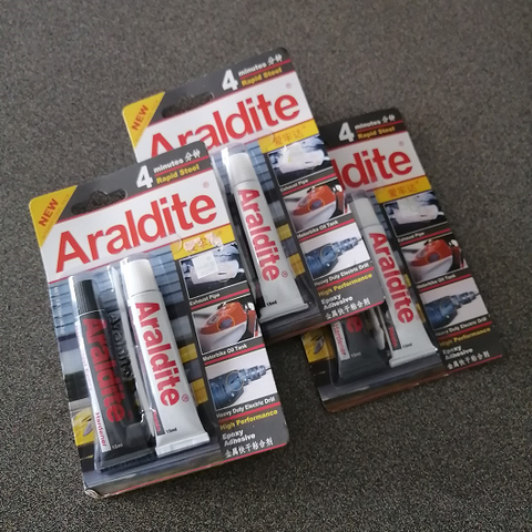 Keo dán Epoxy Araldite 4 Minutes Rapid Steel 17ml