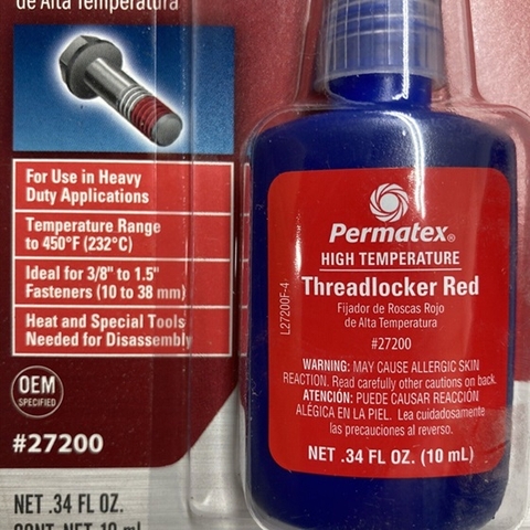 Keo khóa ren Permatex® 27200 High Temperature Threadlocker 10ml