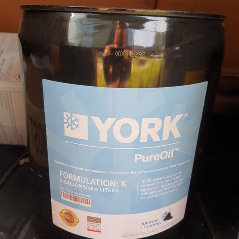 York Oil 011-00533-000 Grade K Refrigerant Oil