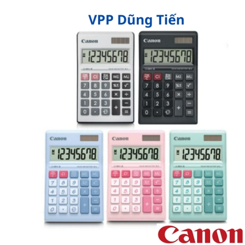 Máy tính mini hiển thị 8 số, máy tính cơ bản Canon LS-88 các màu sắc- CHÍNH HÃNG