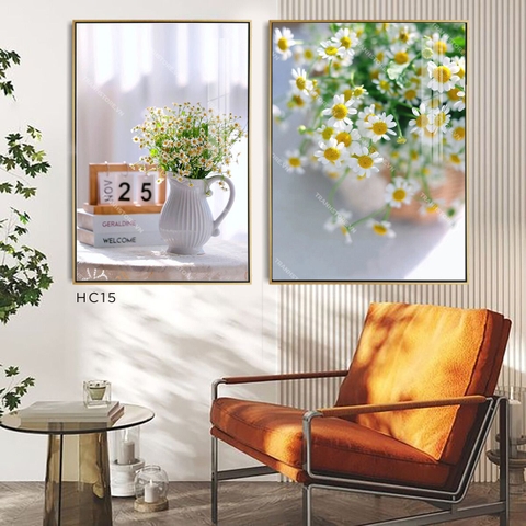 Bộ 2 Tranh Hoa Cúc Chào Nắng Mai | HC15