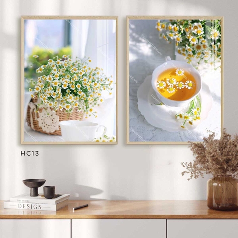 Bộ 2 Tranh Hoa Cúc Thư Thái Ngày Hè | HC13