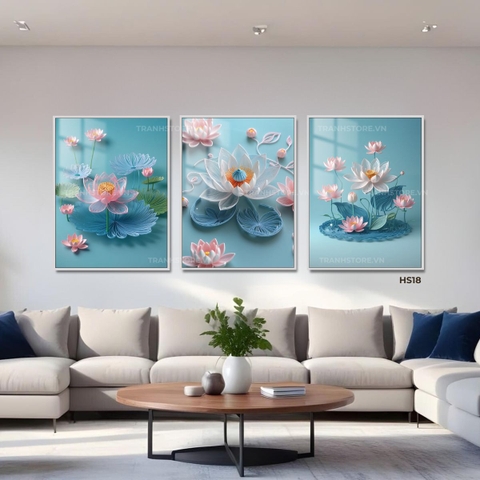 Bộ 3 Tranh Bạch Hồng Liên | HS18
