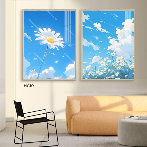 Bộ 2 Tranh Cúc Họa Mi Hương Mùa Hạ | HC10