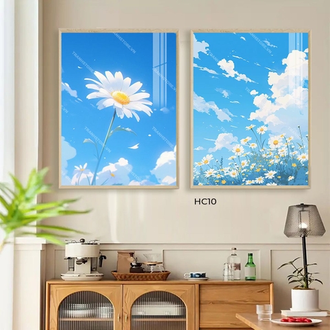 Bộ 2 Tranh Cúc Họa Mi Hương Mùa Hạ | HC10
