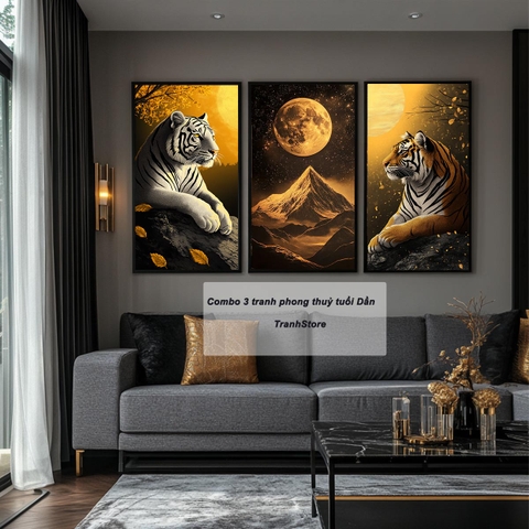 Bộ 3 Tranh Phong Thuỷ Tuổi Dần | DAN01
