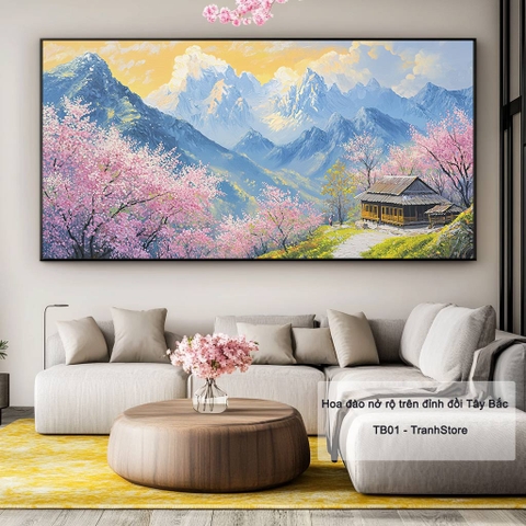 Hoa đào nở rộ trên đỉnh đồi Tây Bắc | TB01