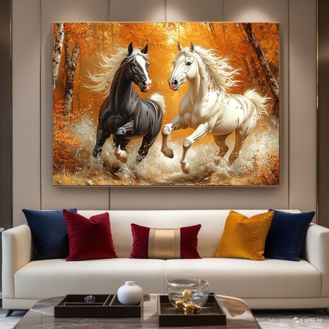 Tranh 2 Con Ngựa - Song Mã Thu Lâm | TN22