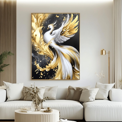 Tranh Bạch Phượng Kim Vũ | PHUONG03