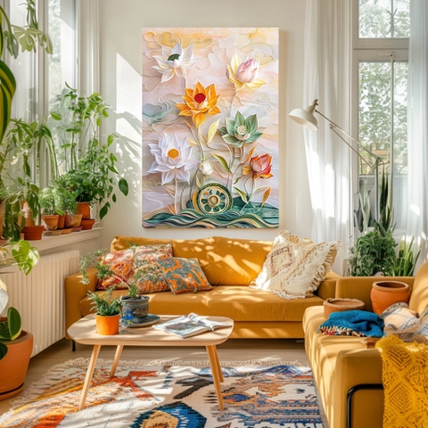 Tranh Bảy Sắc Sen Đàm | HS29