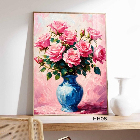 Tranh Bình Hồng Thắm Sắc | HH08