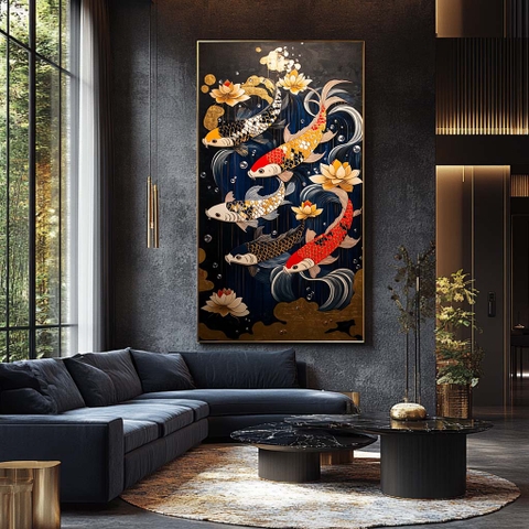 Tranh Cá Phú Quý Liên Hoa | PT12