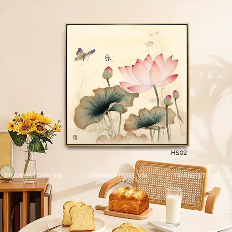 Tranh Chuồn Chuồn Ngó Sen | HS02