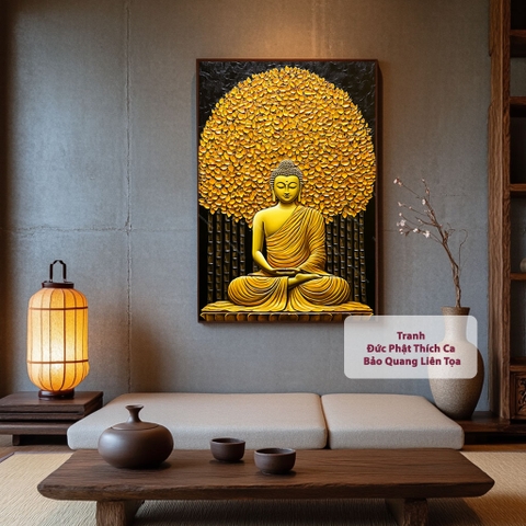 Tranh Đức Phật Thích Ca Bảo Quang Liên Tọa | PG82