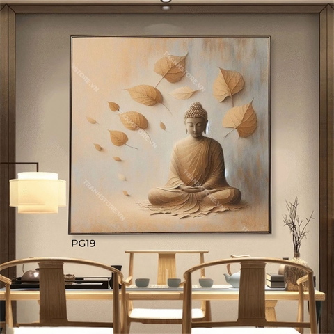 Tranh Đức Phật Thiền Ấn Dưới Tán Bồ Đề | PG19