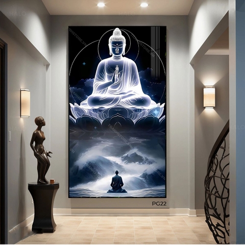 Tranh Đức Phật Từ Bi Vô Úy Thủ Ấn | PG22