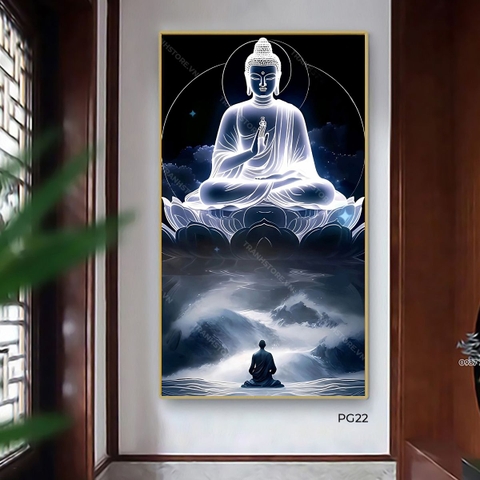 Tranh Đức Phật Từ Bi Vô Úy Thủ Ấn | PG22