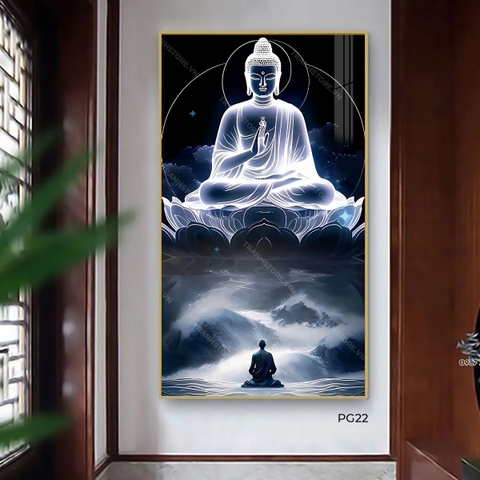 Tranh Đức Phật Từ Bi Vô Úy Thủ Ấn | PG22