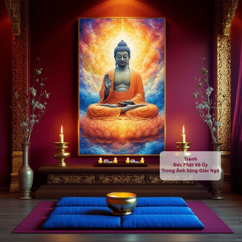 Tranh Đức Phật Vô Úy Trong Ánh Sáng Giác Ngộ | PG79