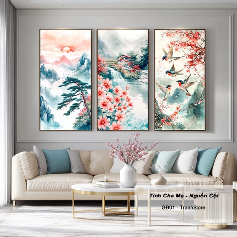 Bộ 3 Tranh Tình Gia Đình - Nguồn Cội | GD01