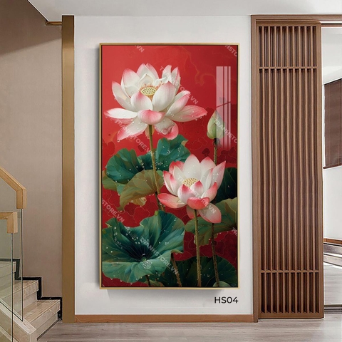 Tranh Giọt Sương Trên Cánh Sen Hồng | HS04