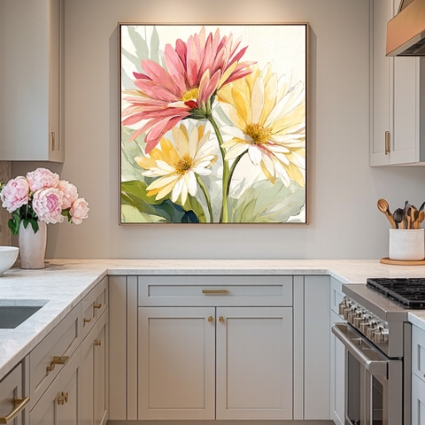 Tranh Cúc Dại Ba Màu | HC16