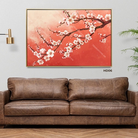 Tranh Hoa Đào Hương Xuân Rực Rỡ | HD06
