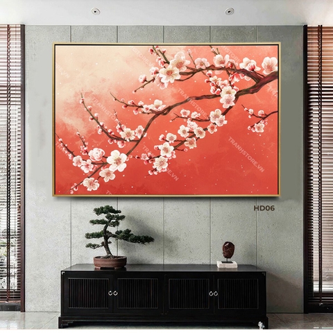 Tranh Hoa Đào Hương Xuân Rực Rỡ | HD06