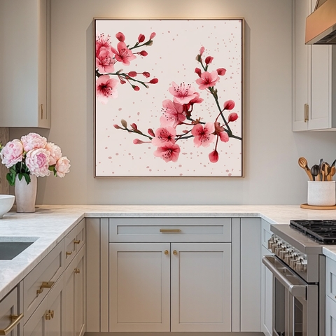 Tranh Hoa Đào Thanh Thoát | HD14