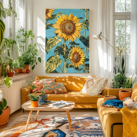 Tranh Hoa Hướng Dương Cổ Điển | HHD19