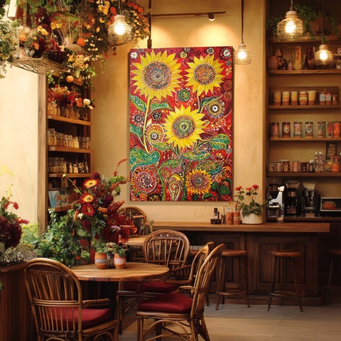 Tranh Hoa Hướng Dương Đất Lành Hoa Thơm | HHD25