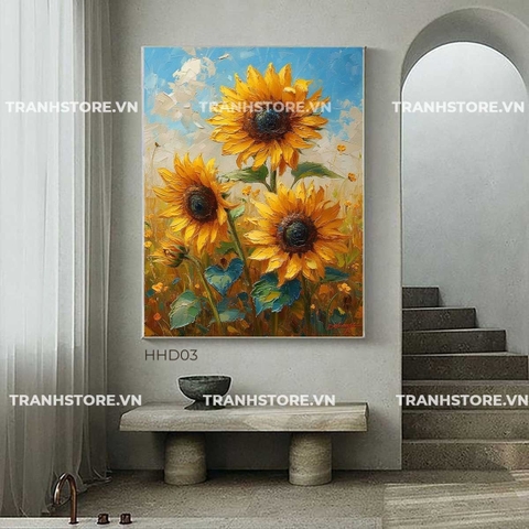 Tranh Hoa Hướng Dương Đón Nắng Mai | HHD03